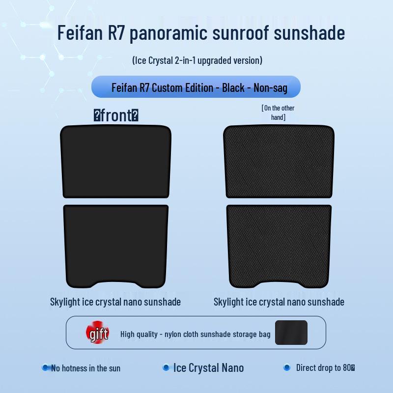 Feifan 23 Model F7 Radar Sunroof Ice Crystal Sunshade: Heat Insulation & Privacy Board. Feifan 23 Model F7 with Radar