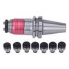 Set Pensete de Filetare Portsculă Fixare Piesă de Lucru cu 7 Buc Pensete Kit Mandrină CNC BT40 GT12