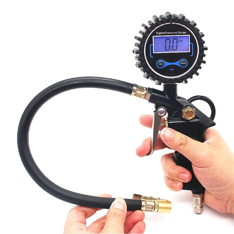 Tire Pressure Gauge, 200PSI Backlights Digital LCD Display Tire Gauges for Tire Pressure,Air Pressure Gauge for Car Bike