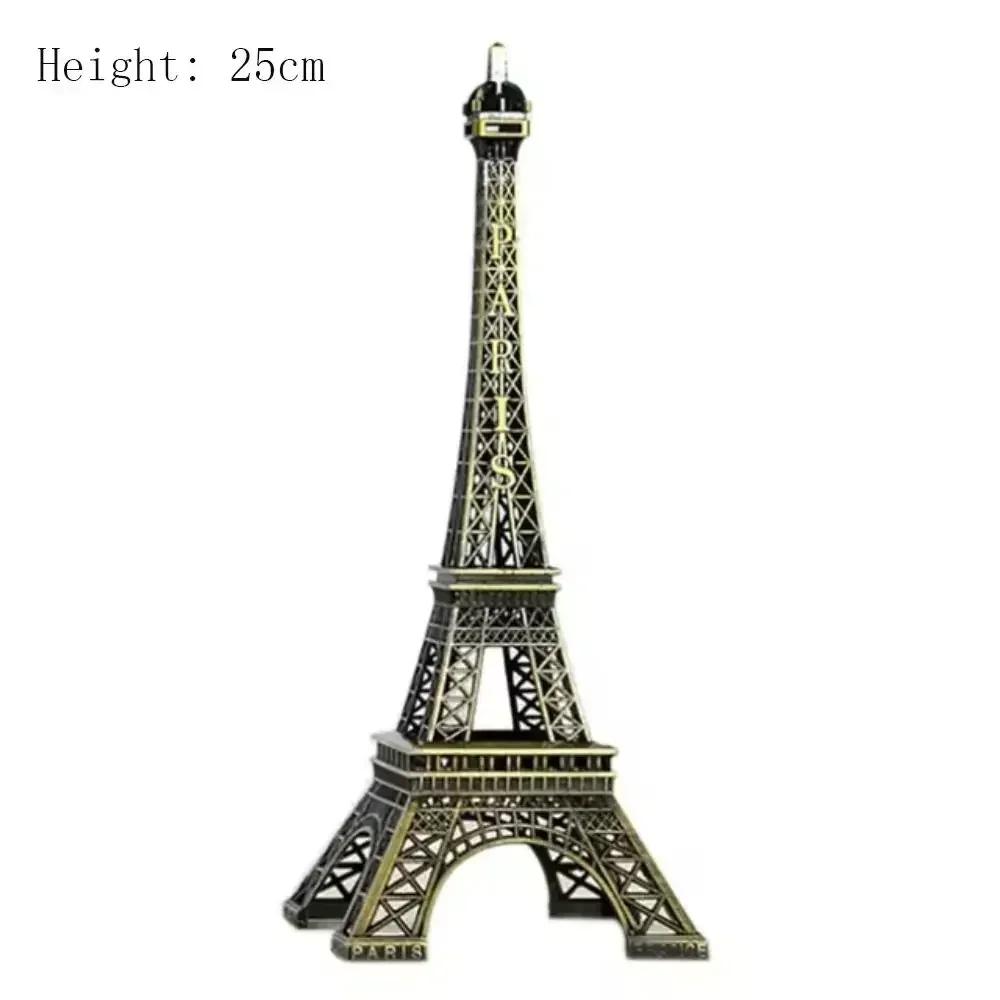 Hochwertige Metall-Eiffelturm-Statue Bronze 7 Größen Eiffelturm-Modell mit Box Exquisites Design Architektonische Sammlerstücke