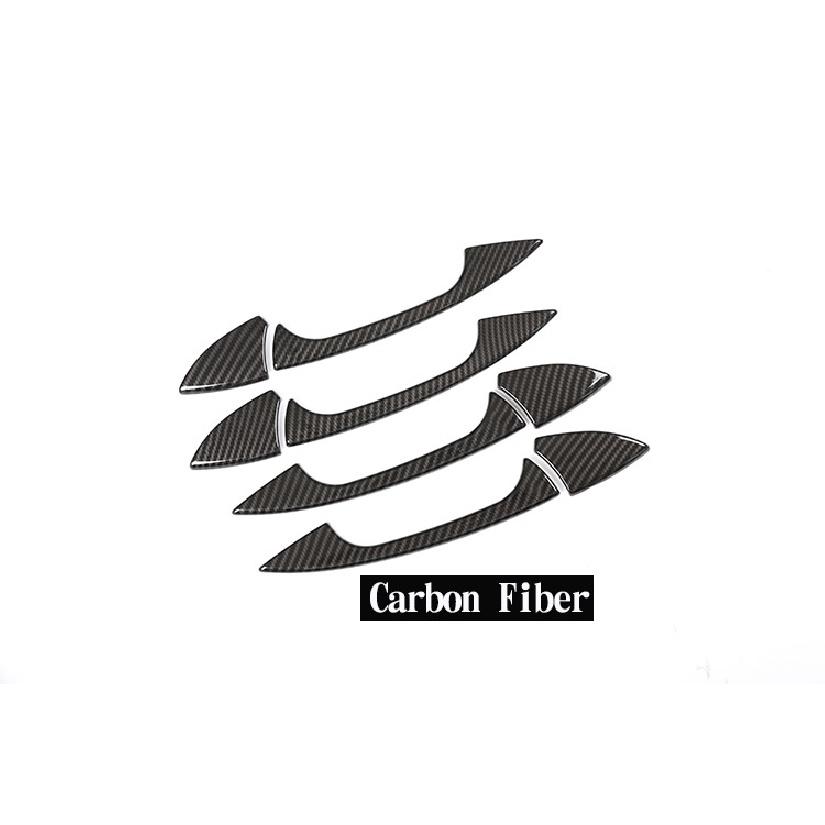 4 x Carbon Fiber ABS Chrome Obložení kliky dveří auta Mercedes Benz A GLK GL ML C Třída W204 X204 W176 S LOGO auta
