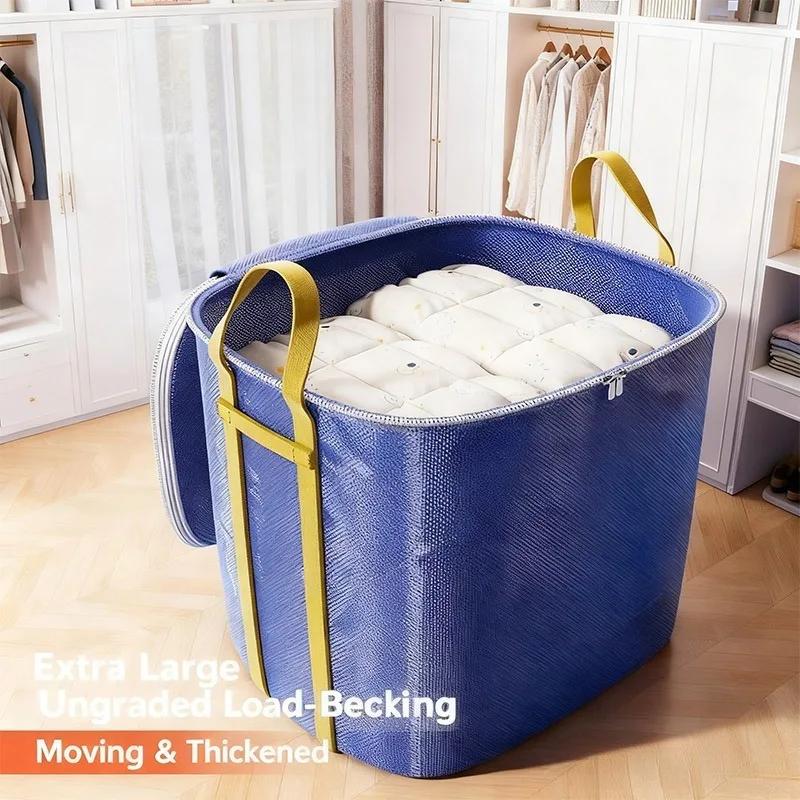 Extra Large Capacity Woven Storage Bags - Durable Heavy-Duty Organizers for Clothes, Quilts, Bedding,Shipping & Relocation Needs