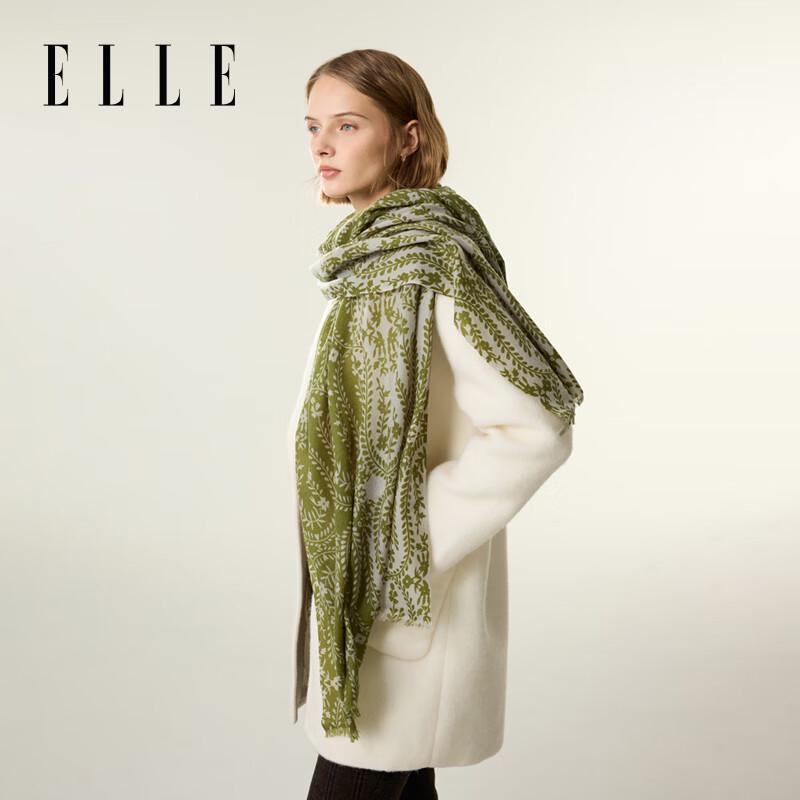 ELLE Women's 100% Pure Wool Scarf & Shawl Gift Box