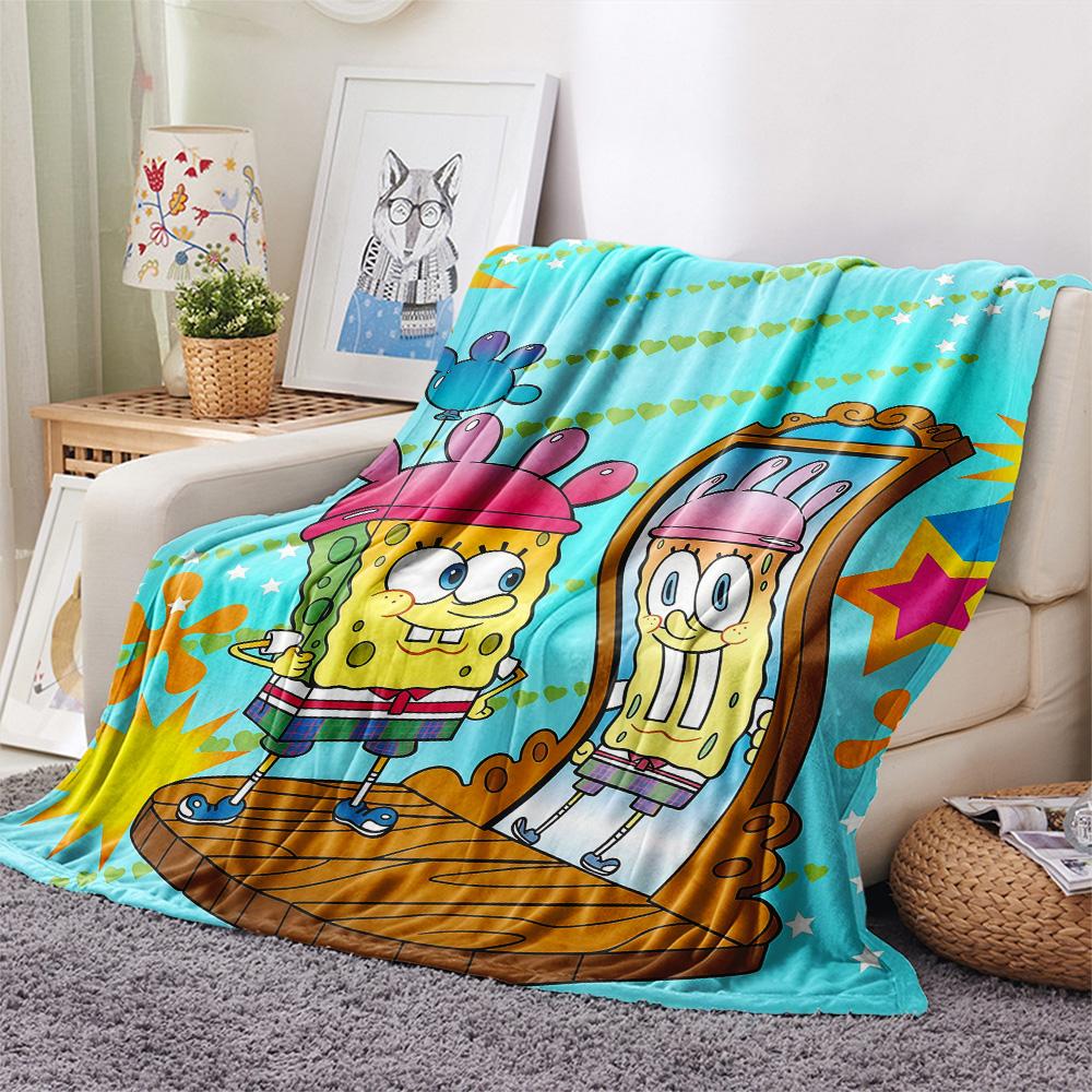 SpongeBob SquarePants3 Flannel Blanket, High Quality Comfortable for All Seasons, Home Decor, Warmth and Comfort