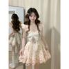 Small fresh floral gauze skirt sweet age reduction small fluffy princess skirt waist thin A word