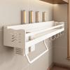 Kitchen Organizer White Wall Shelf Organizer Wall-Mounted Spice Rack Multifunctional Shelf Household Storage Kitchen Accessories