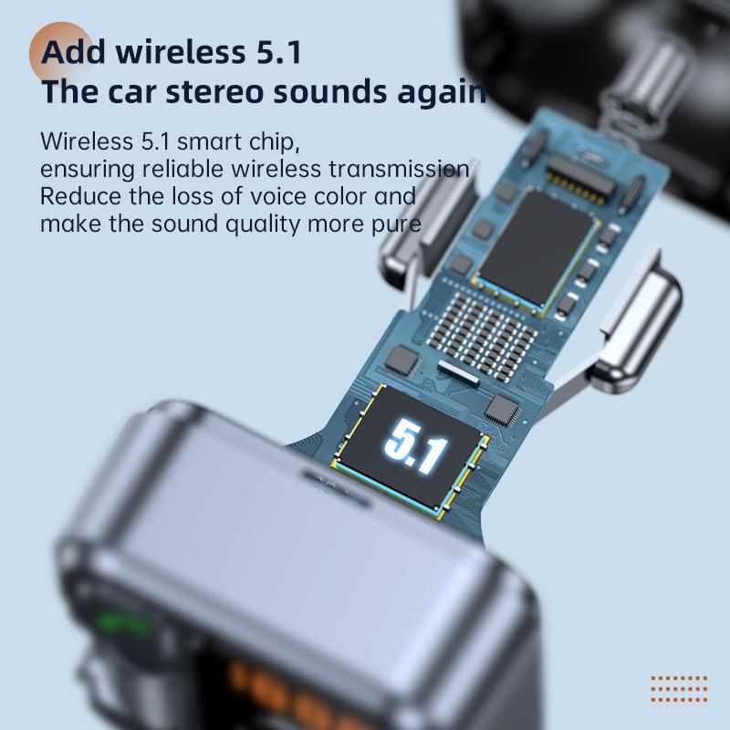 Car Bluetooth FM Transmitter MP3 Player with PD30W Fast Charger & 2.4A Hands-Free AUX Adapter