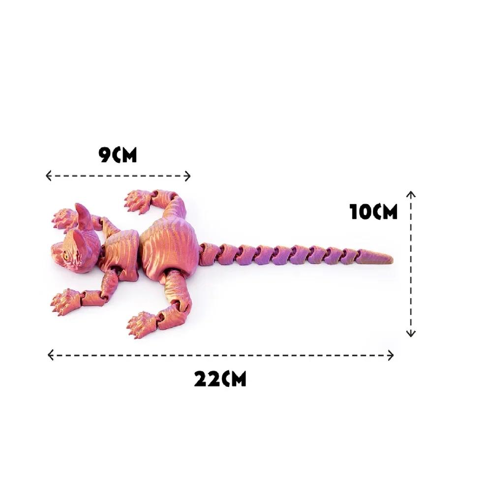 3D Tištěná Kočka Sphynx Zvířata Hračka Realistická Bezsrstá Figurka Kloubová Kočka Fidget Hračka pro Milovníky Koček Sběratel Domácí Dekorace