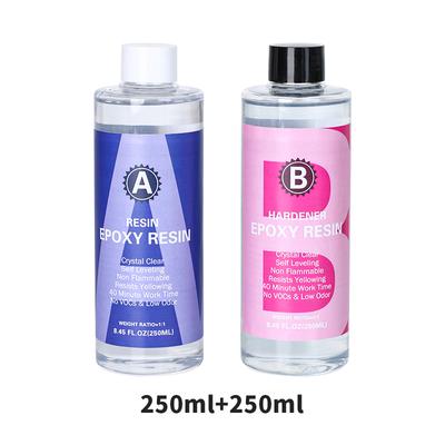 Crystal Clear Epoxy Resin Kit Easy Mix 1:1 High Gloss Resin and Hard for Art Casting Resin Jewelry Projects DIY Tumbler Crafts