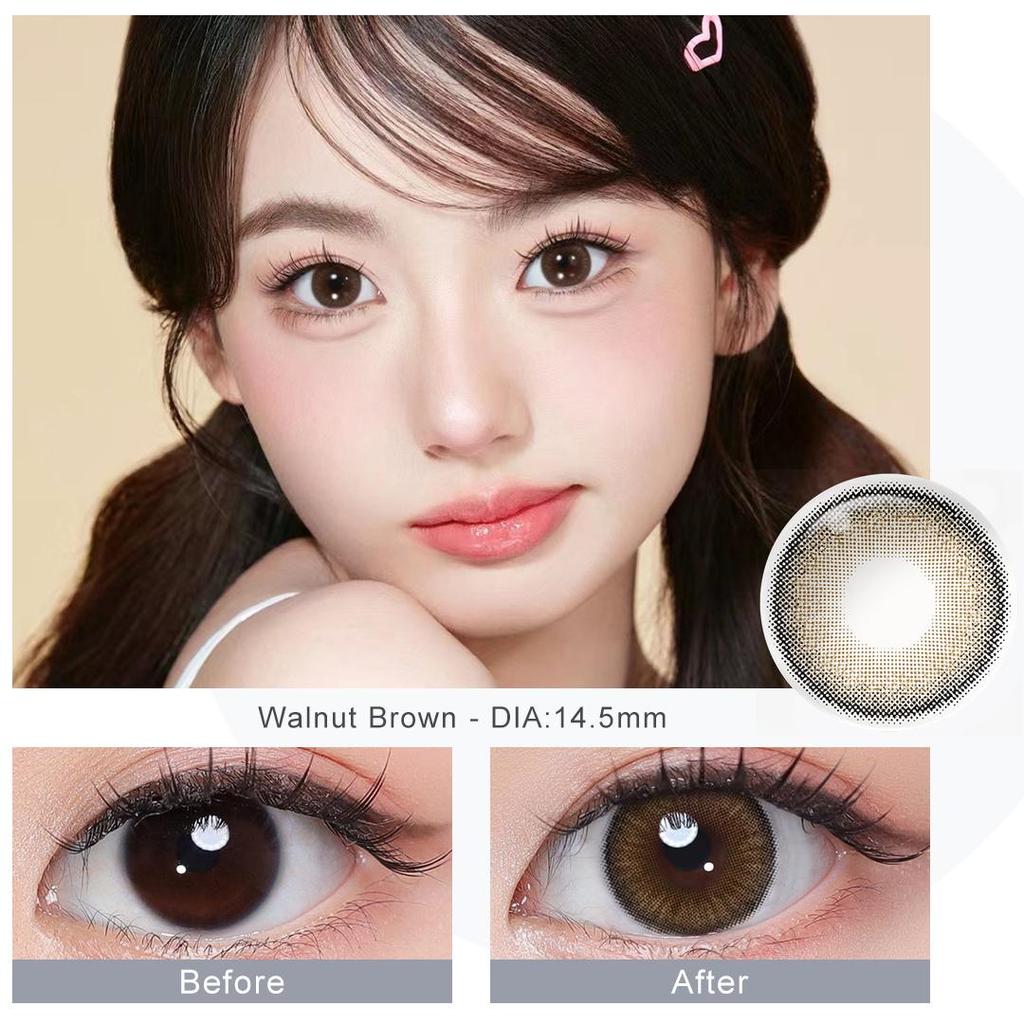 Colored Contact Lense Magister 14.2mm-14.5mm Brown/Gray Natural Contact Lenses 1 Pair Fashion Lenses