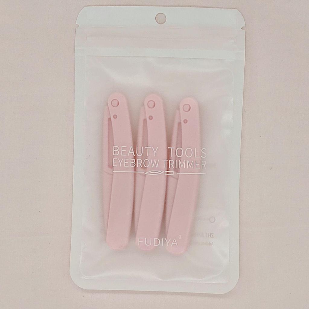 Portable Safety Folding Eyebrow Razor for Beginners - Stainless Steel Blade, Makeup Tool