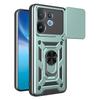 For vivo V60 5G Case with Slide Camera Lid PC+TPU Kickstand Phone Cover