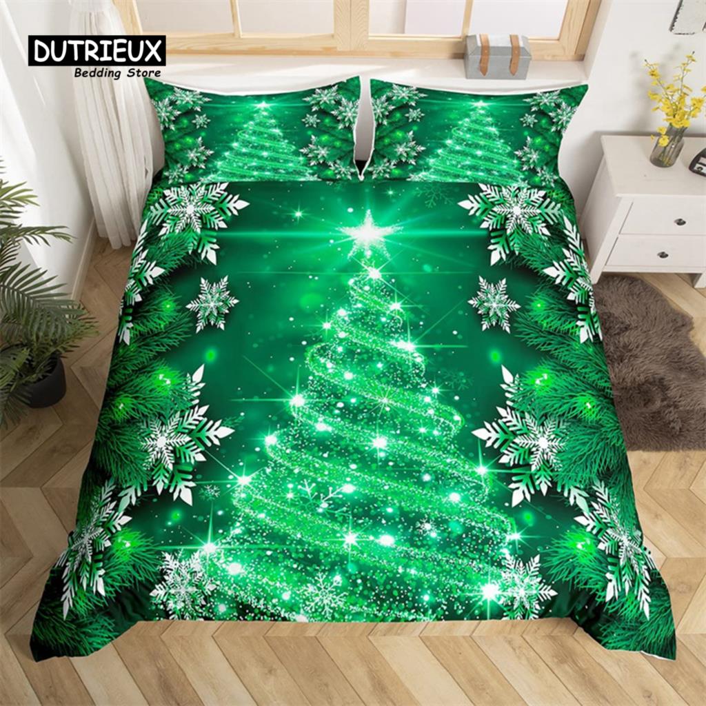 Christmas Tree Duvet Cover Set Christmas Theme Bedding Set Soft Comfortable Breathable Duvet Cover For Bedroom Guest Room