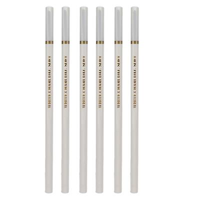 6 Pcs White Charcoal Pencil Non Toxic Environmentally Friendly Sketch Soft Medium Hard High Gloss