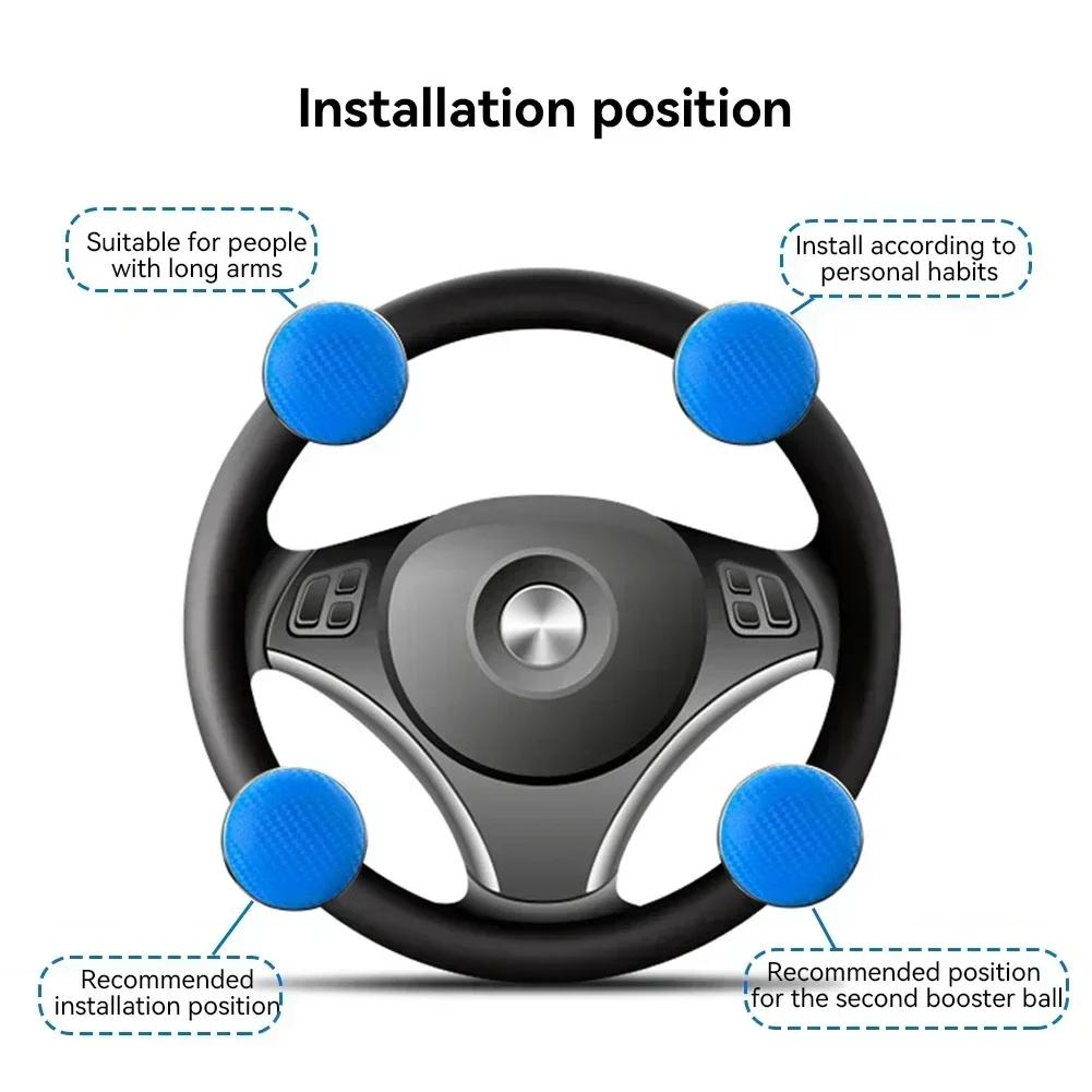 Car 360 Degree Duty Anti Slip Steering Wheel Cover Spinner Knob Handle Booster Grip Hand Control Protective Ball Part Universal
