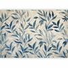 Wallpaper - Leaves In Blue Colors Delicate Botanical Motif / Delicate Botanical Motif with Blue Leaves
