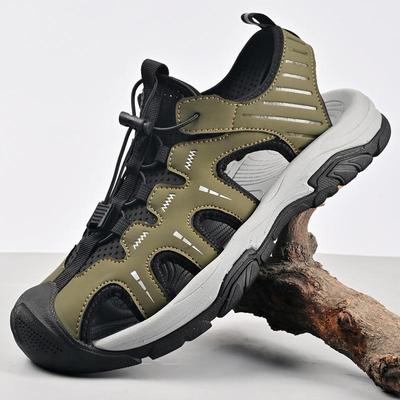 Eksport handlu zagranicznego do Stanów Zjednoczonych wysokiej klasy sandały skórzane baotou męskie sportowe letnie nowe oddychające casualowe buty plażowe outdoorowe