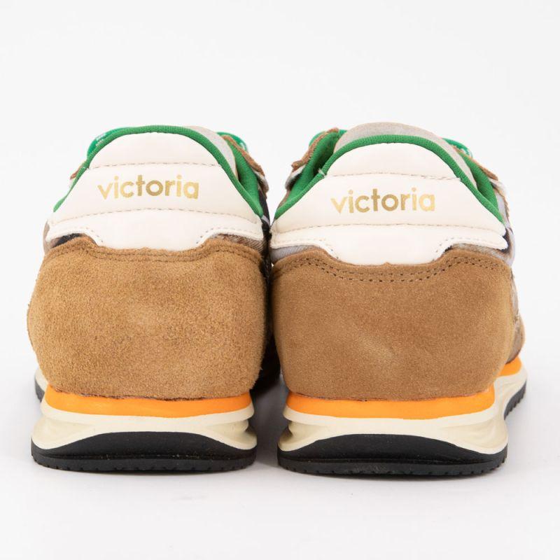 Baskets double lacets imprimé léopard avec liseré orange Femme VICTORIA