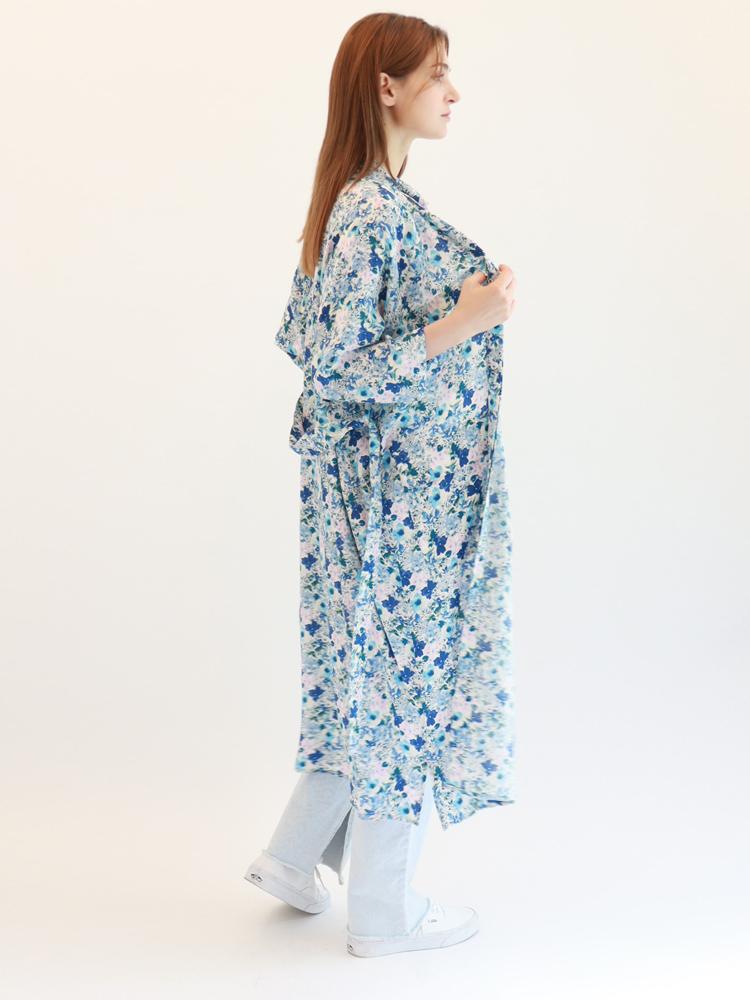 Montis Sun Pocket Long Shirt Dress Blue