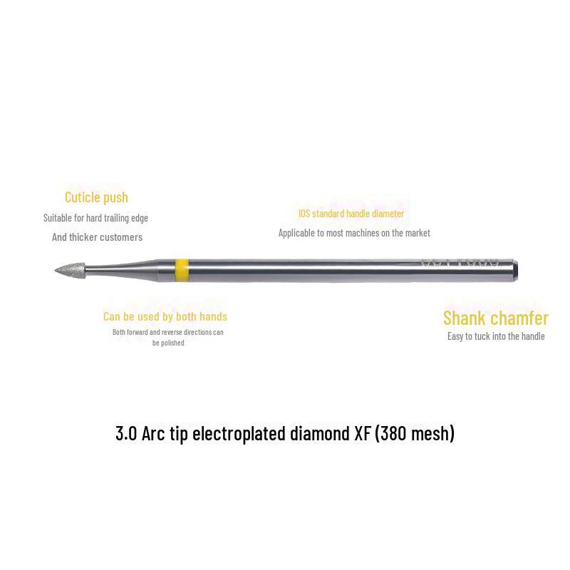 

Гальванизированная алмазная изогнутая насадка для шлифовки кутикулы для русского маникюра