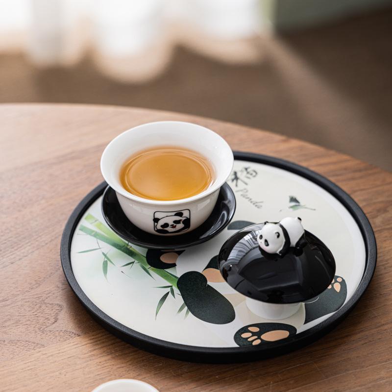 Creative Cute Panda Souvenir Business Company Merchandise High-end Gift Set Travel Tea Set