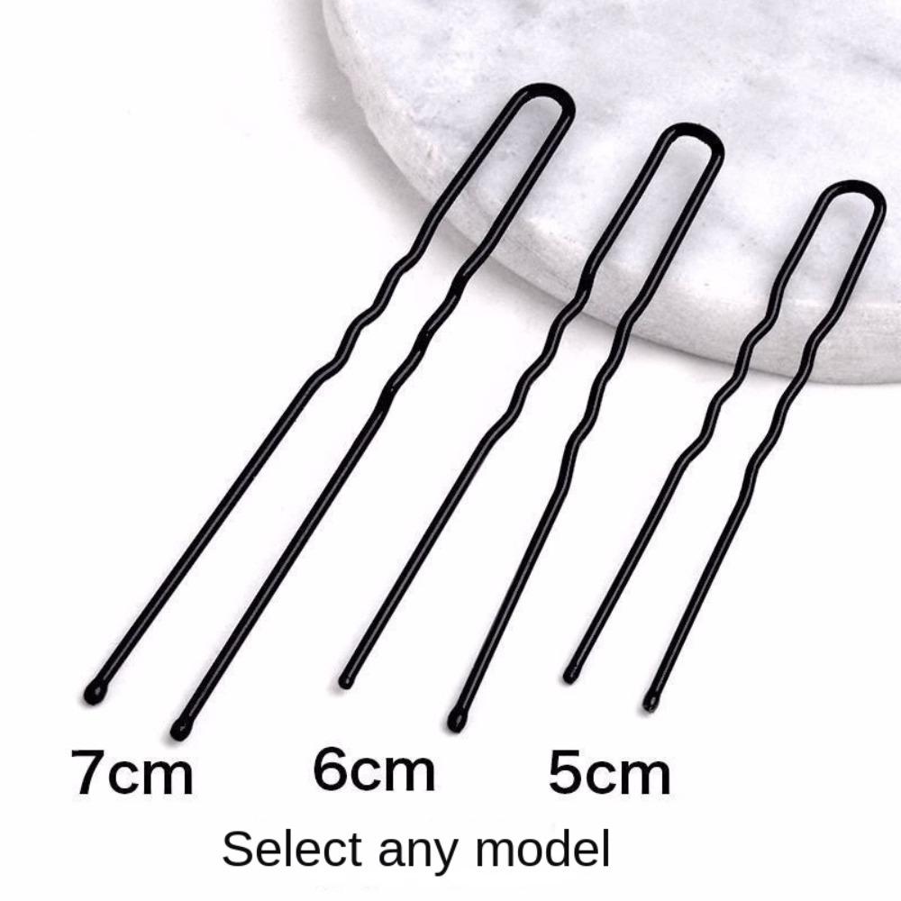 50Pcs 5/6/7cm U Shape Barrette Bobby Pin Hairstyle Hairpins Hair Accessories Metal Hair Clips Women