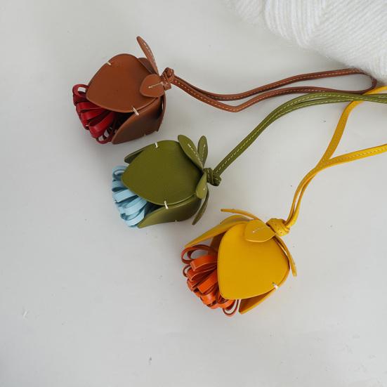 Breloc Design Floral Piele Imitație Pandantiv Breloc Charm pentru Geantă Genți de Mână Portofele Chei de Mașină Accesorii Colorate