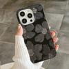 Ins Ölgemälde Schwarze Blume Handyhülle für iPhone 16 16E 15 14 13 12 11 Pro Max XR XS Max SE2 7 8 Plus Stoßfeste Weiche Hülle