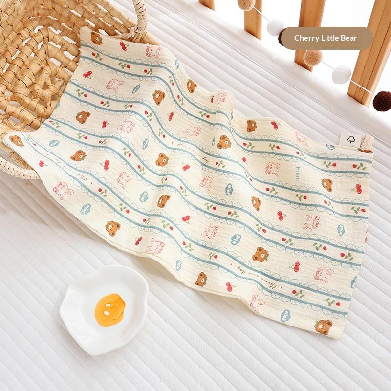 25X50Cm Baby Six-Layer Pure Cotton Gauze Small Towel Face Towel Square Towel Mouth Towel Baby Washcloth