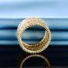 A Full Diamond Zircon Ring, European and American Atmospheric Fashion Luxury Ring, Hot-selling, Trendy