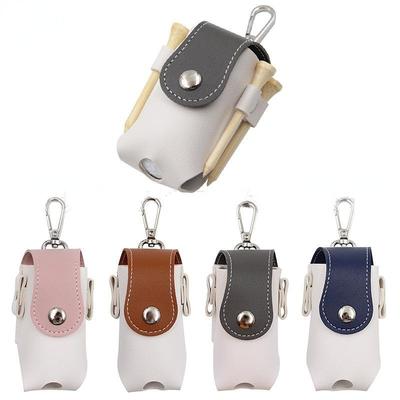 1 Peça Mini Bolsa Couro PU Pendurada na Cintura Golfe Ping Pong Bolsa de Armazenamento Bolsa de Cinto Masculina Acessórios Esportivos.