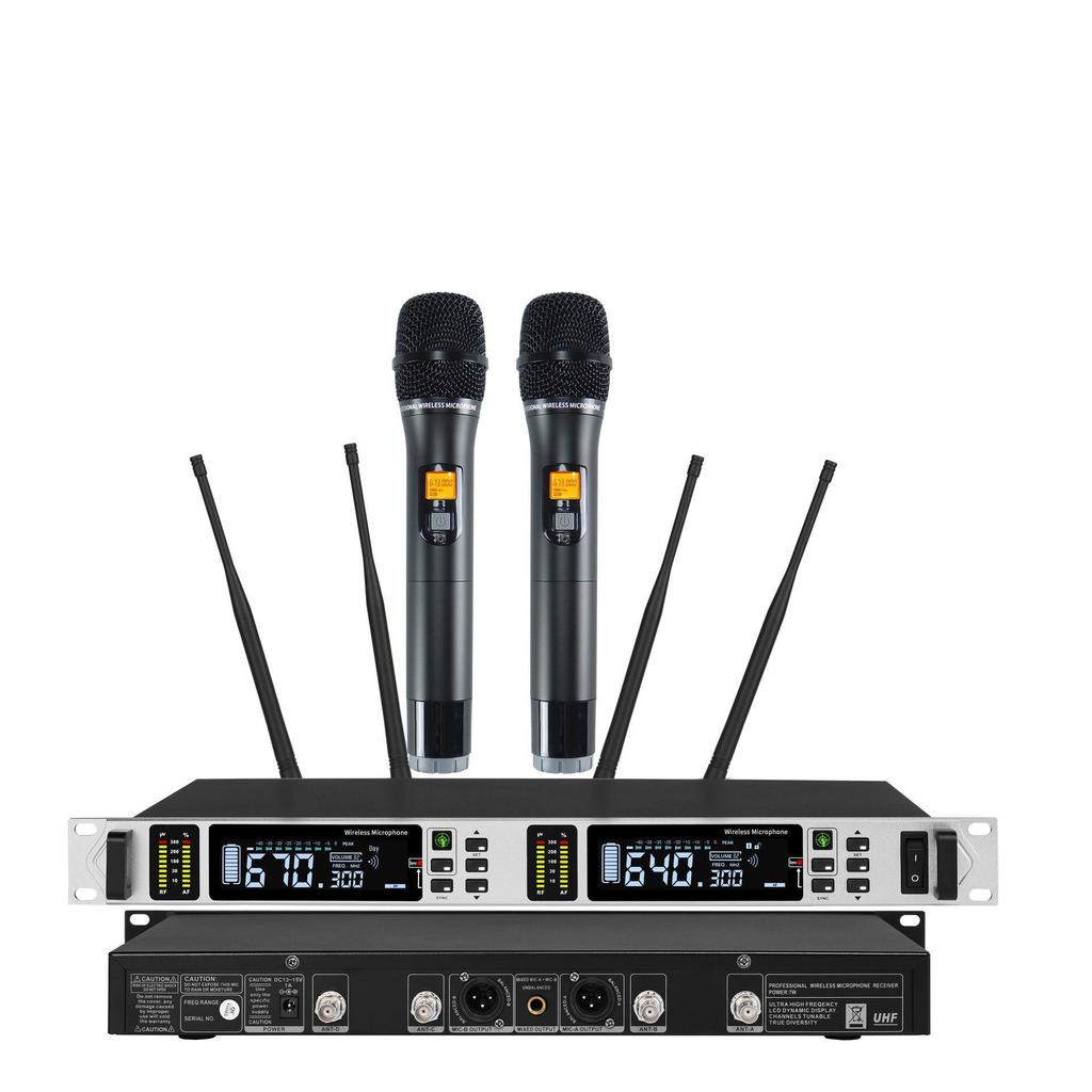 True Diversity One-to-Two Wireless Microphone System