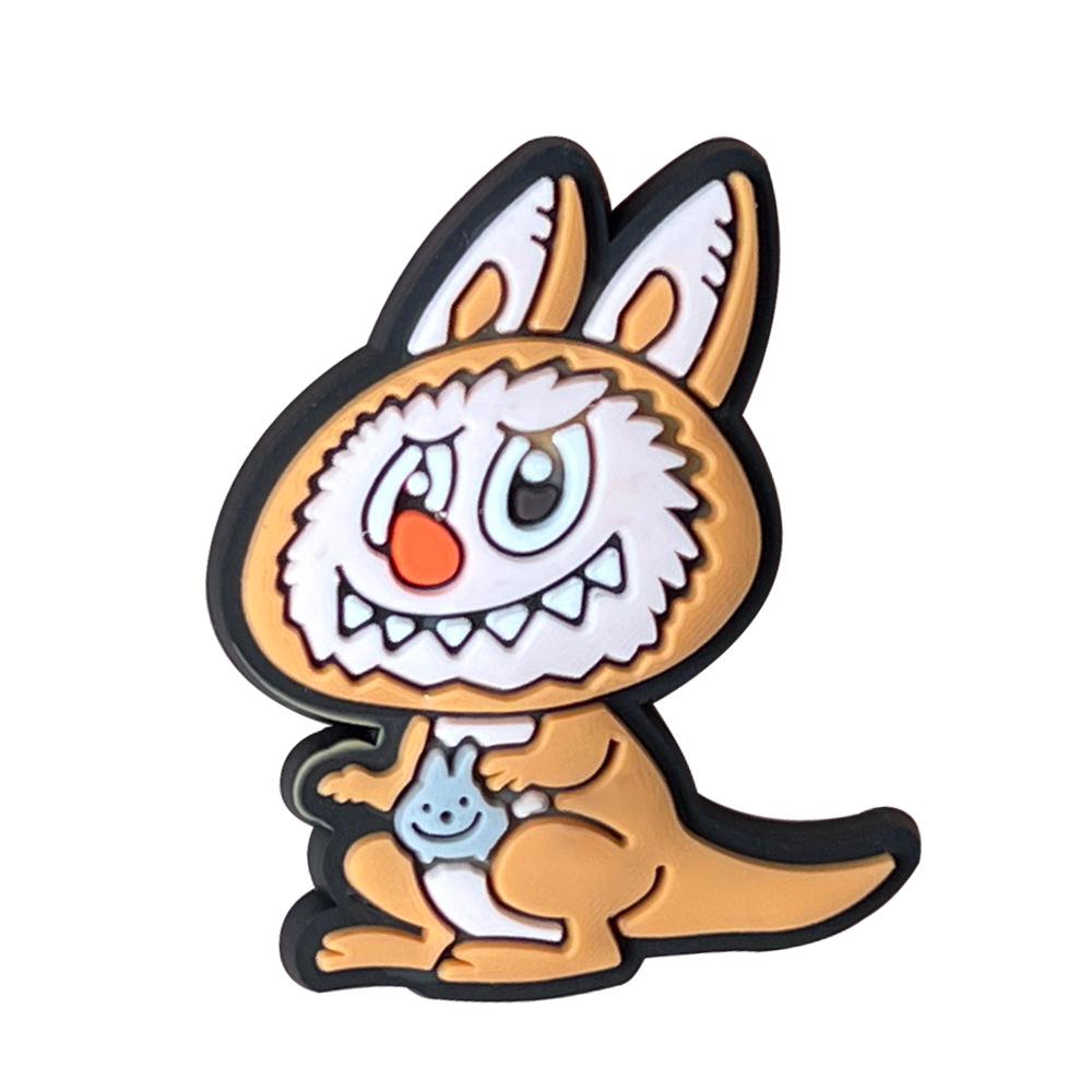 Adorable Cartoon Labubu Clog Shoe Charms - PVC Decoration & Flower Accessories