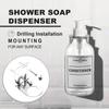 500ml Transparent Plastic Lotion Bottle Refillable Pump Bottle Dispensers Wall Mounted with Labels for Dish Body Wash