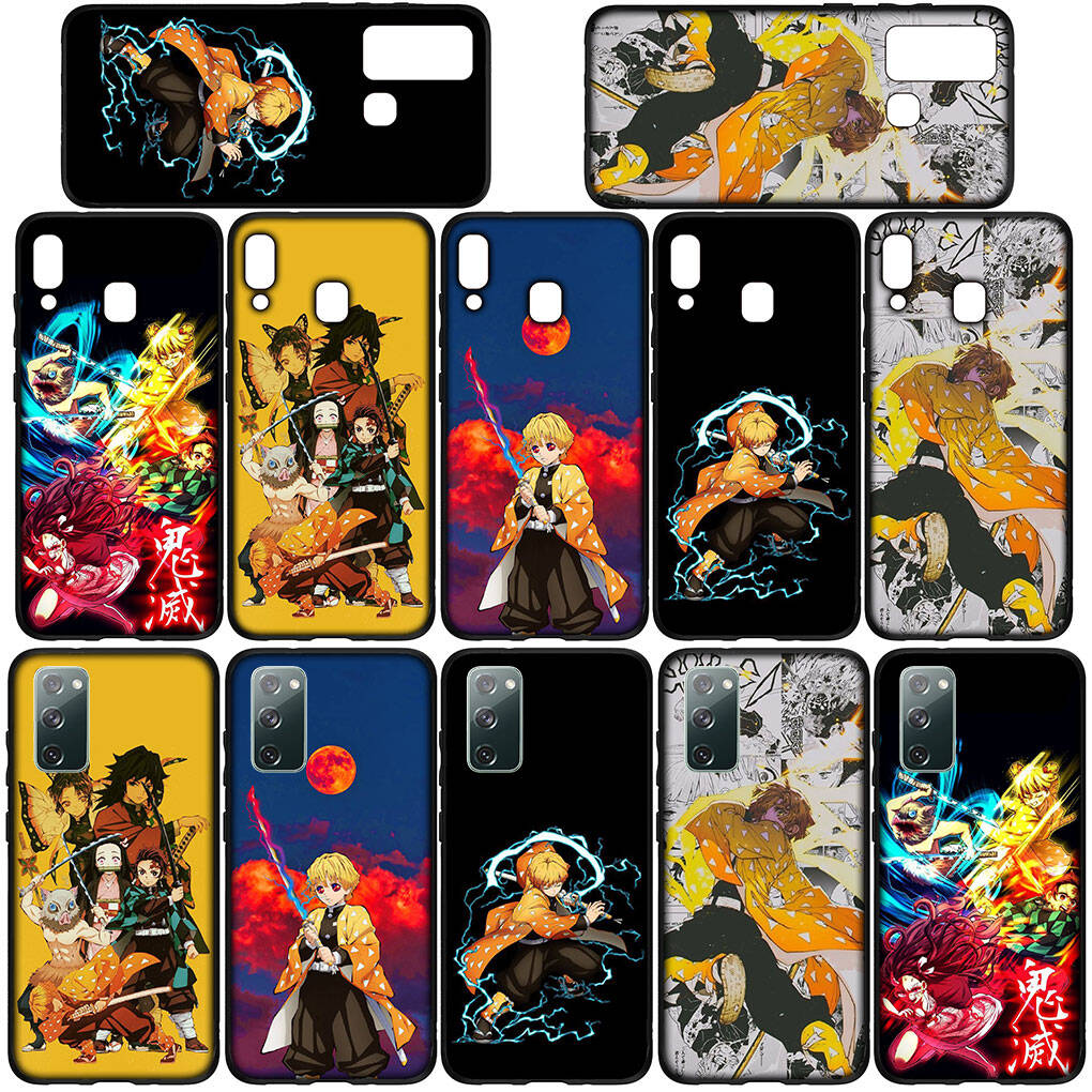 Cover for iPhone 17 16 15 Xiaomi Poco Redmi Note 14 13 12 X Pro Max Samsung Galaxy S25 S24 S23 OPPO Huawei Demon Slayer Tanjirou Agatsuma Zenitsu Case