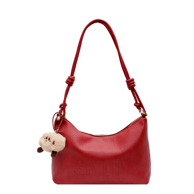 

Сумка через плечо из искусственной кожи, однотонная, на молнии, для женщин, мягкая, универсальная, маятниковая, сумки через плечо, высокое качество, модная