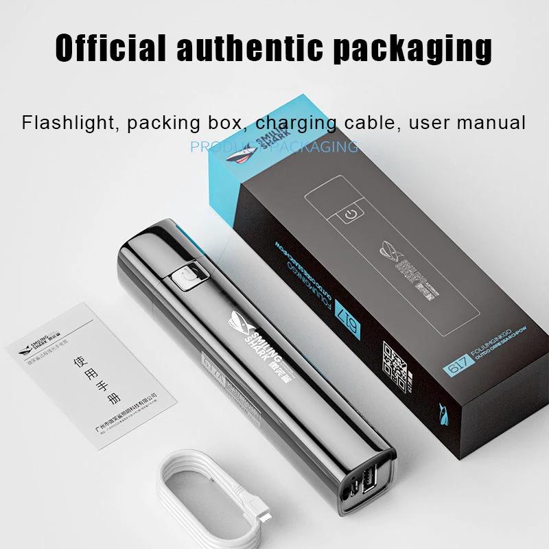 Компактный Сверхяркий Портативный Фонарик и Пауэрбанк USB Перезаряжаемый Фонарь Тактический Фонарь Сверхмощный Фонарик Для улицы