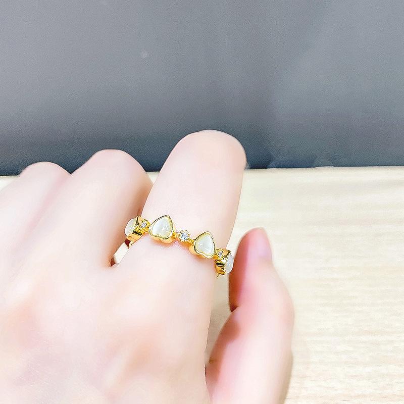 Adjustable Women's Ring Temperament Tide Ring Design Fashion Personality Commuter Style Index Finger Ring Wedding Party Jewelry Elegant Accessories