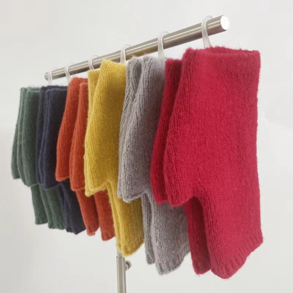 Exposed Finger Cashmere Gloves Thick Fingerless Gloves Fashion Knitted Gloves Women Girl