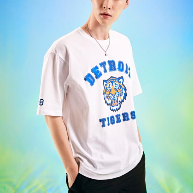 New MLB Drop Shoulder Sleeve T-Shirt Unisex White 3ATSC2023-46WHS