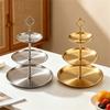 3 Tiers Metal Dessert Platters With Stable Base Display Stands Serving Tray For Wedding Receptions And Home Use