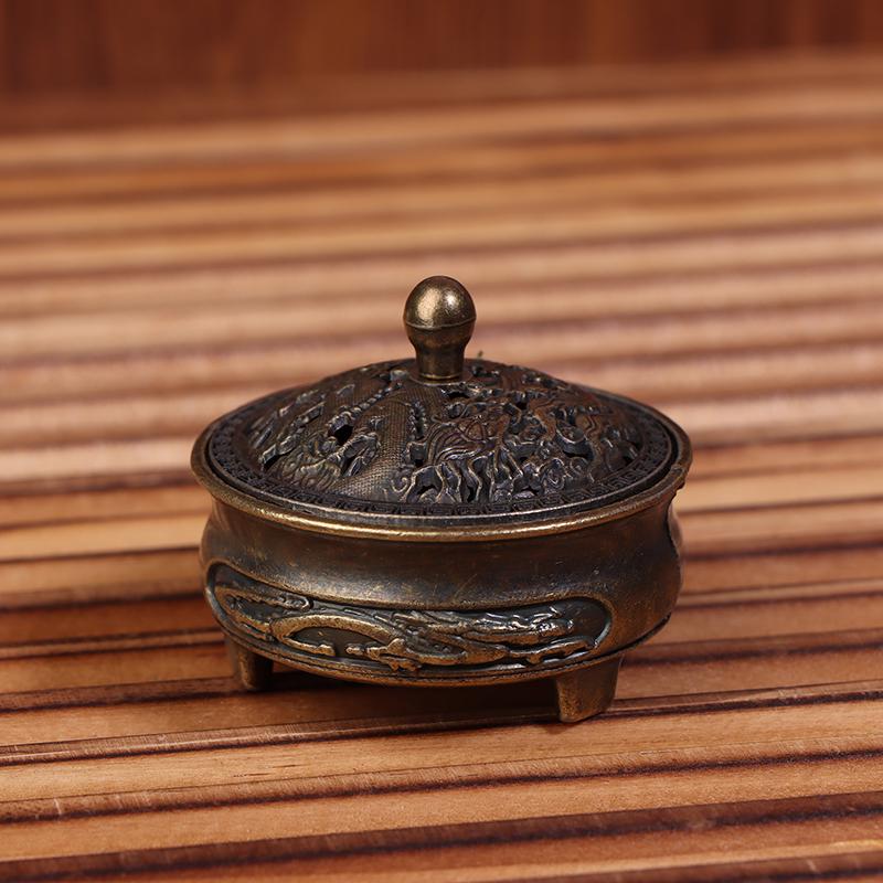 Antiker Taschen-Räuchergefäß, hohles Räuchergefäß, Mini-Ornamente, chinesischer antiker Teetisch-Dekor, Innen- und Heimbüro-Dekoration