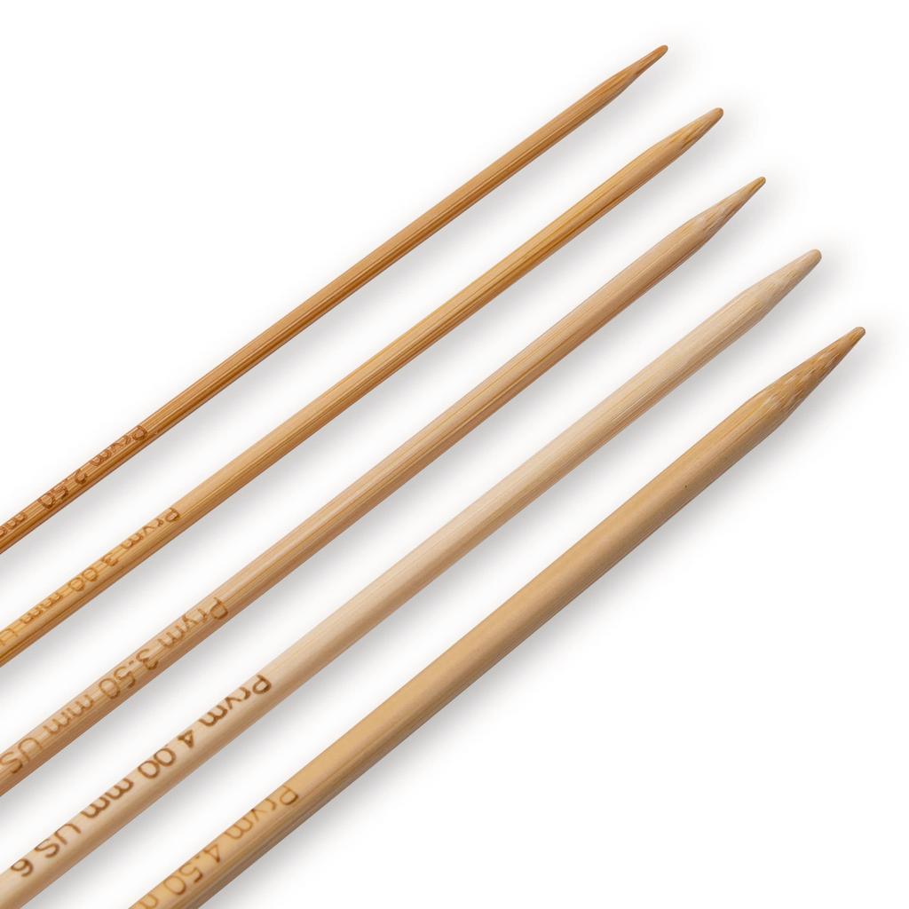 Prim 1530 Ami jehlice bambusové dvojité P20cm, 2.5mm-4.5mm (velikost 1/3/5/6/8)