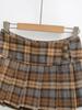 American Retro Plaid Low-Waist Pleated Skirt – 2026 Spring/Autumn College Style