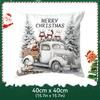 Christmas bunny gift delivery team  Cushions Pillowcase Polyester Cushion Cover Throw Pillow Pillowcover Home Car Sofa Decor