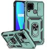 For OPPO Realme C11 C12 C15 Case Shockproof Armor Slide Lens Protect Phone Case For Realme C21Y C 21y C21 Y 25Y Stand Back Cover
