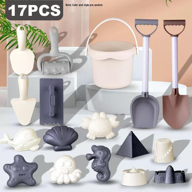 Interactive Educational Beach Toy Set: Ocean Sand Molds, Sprinkler, Shovel, Sand Timer, and Water Play Kit