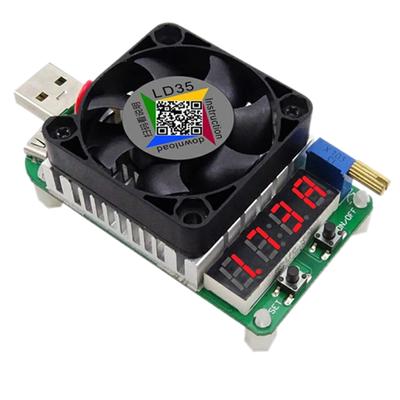 Electronic Load Resistor Usb Interface Discharge Battery Test Led Display Fan Adjustable Current Voltage 25W/35W