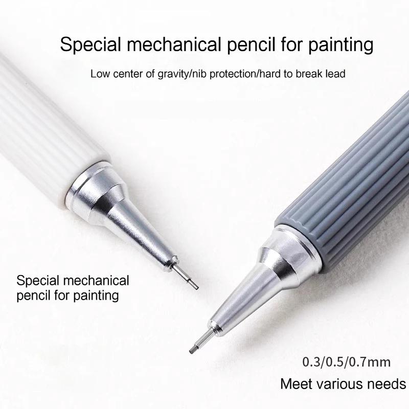 Automatic Mechanical Pencils 0.7/0.5/0.3mm Press-Free 2B/HB Lead Art Sketch Drawing Supplies Automatic Pencil Writing Stationery
