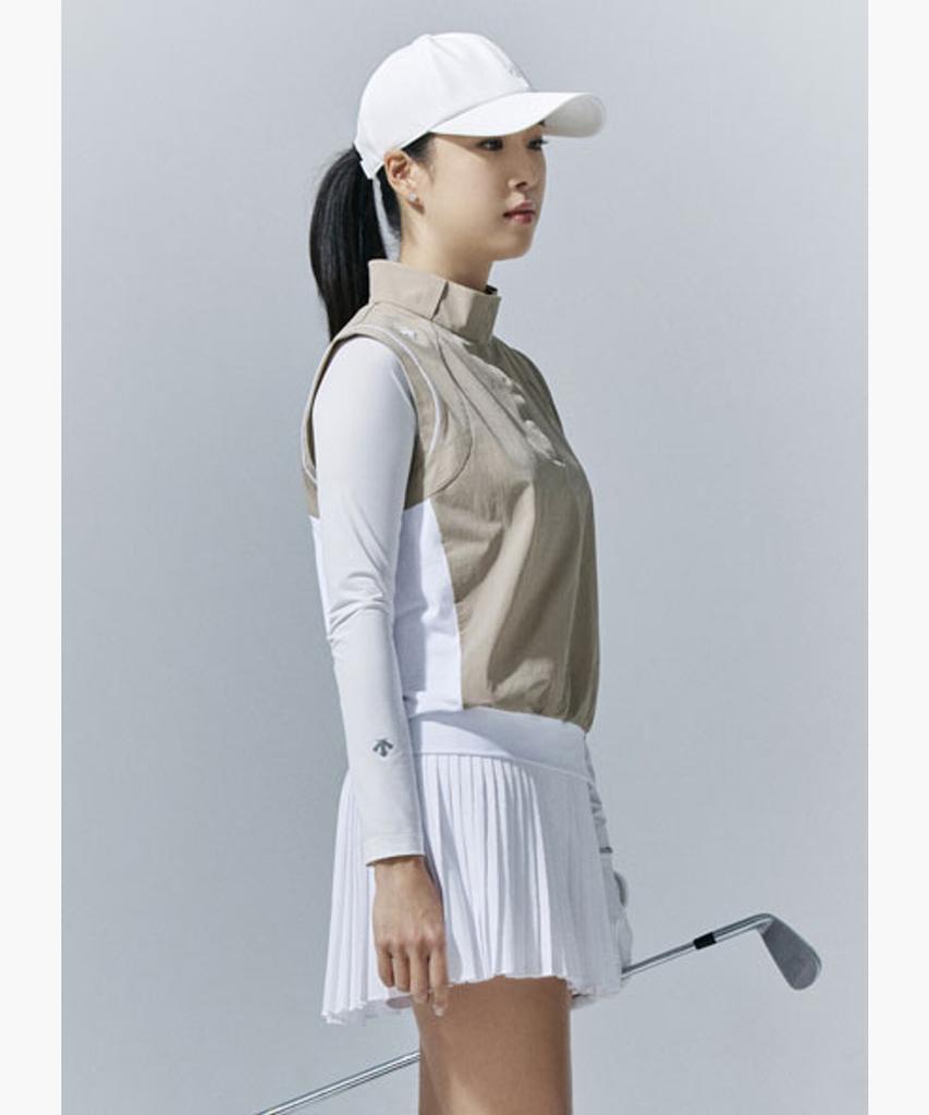 DESCENTE GOLF Women'S Woven Hybrid Cover-Up Sleeveless Dr12Wfsl39
